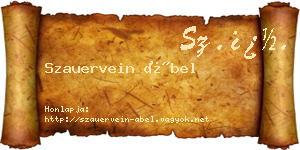 Szauervein Ábel névjegykártya
